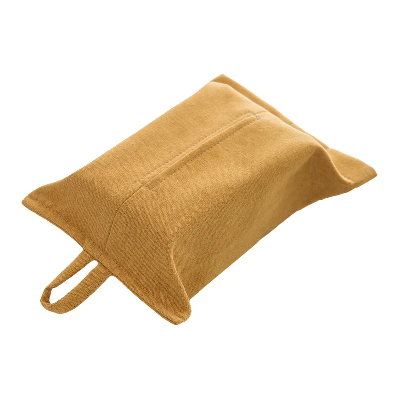 Подвесной футляр для салфеток Бумажный пакет Минималистичный Японский тканевый чехол для салфеток Бытовой Настольный Автомобильный бумажный пакет Сумка для салфеток
