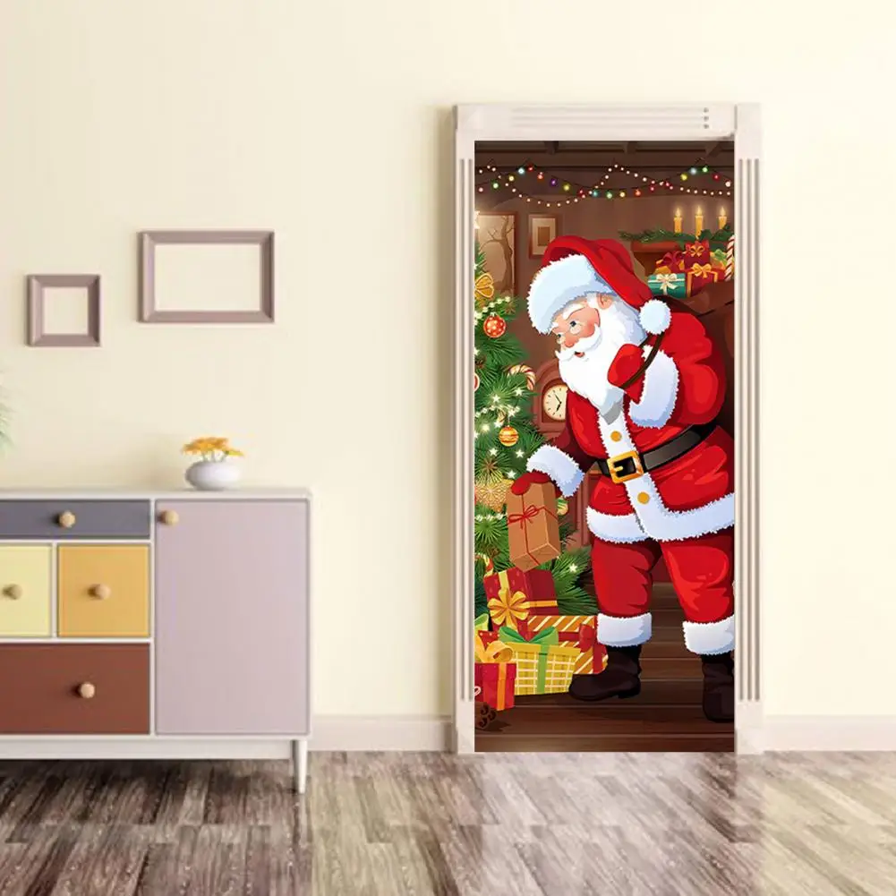 Зимний праздничный гобелен, фон для стены спальни, Рождественский гобелен, праздничный колокольчик Санта-Клауса с принтом собаки для внутренней / наружной стены