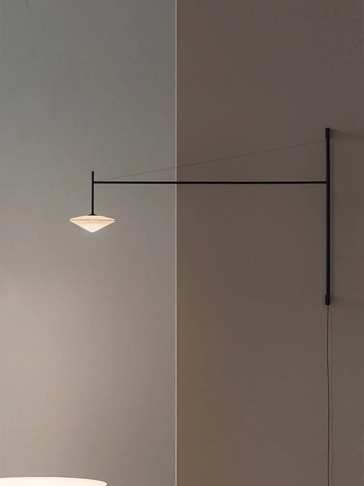 Дизайнерский минималистичный настенный светильник с поворотным рычагом, промышленные Современные светильники, диван для гостиной, фоновый рисунок гостиничного холла, ресторан