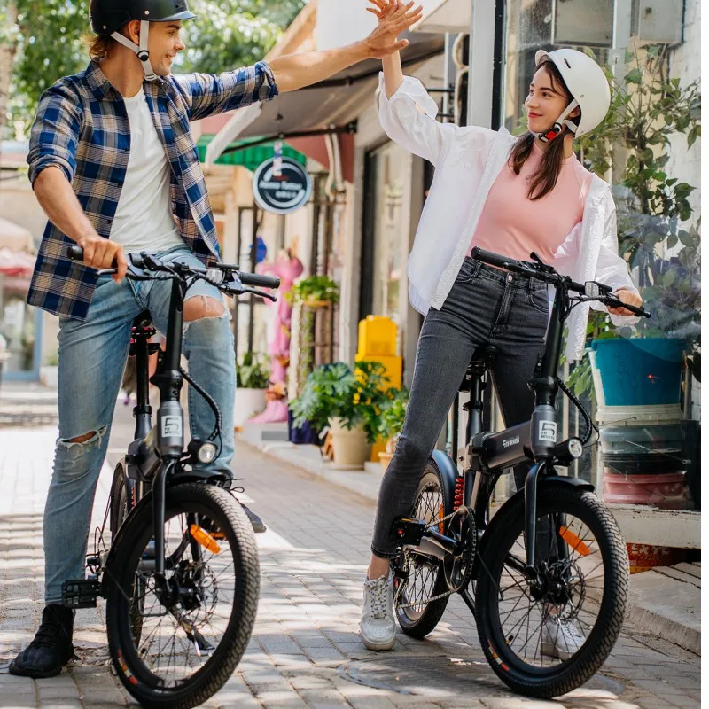 Электрические Велосипеды ЕС США Для Городских Поездок На работу 20-дюймовый Детский Электрический Велосипед 36 В 10,4 АЧ Со Съемными Литиевыми Батареями Портативный Складной