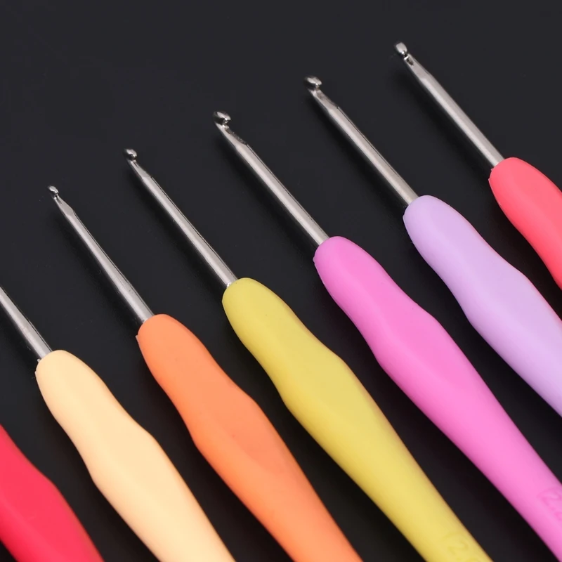 Металлические спицы для вязания, эргономичные ручки 0,5-2,75 мм, Принадлежности для инструментов Gagdet для начинающих, ручная вязка Ручной работы