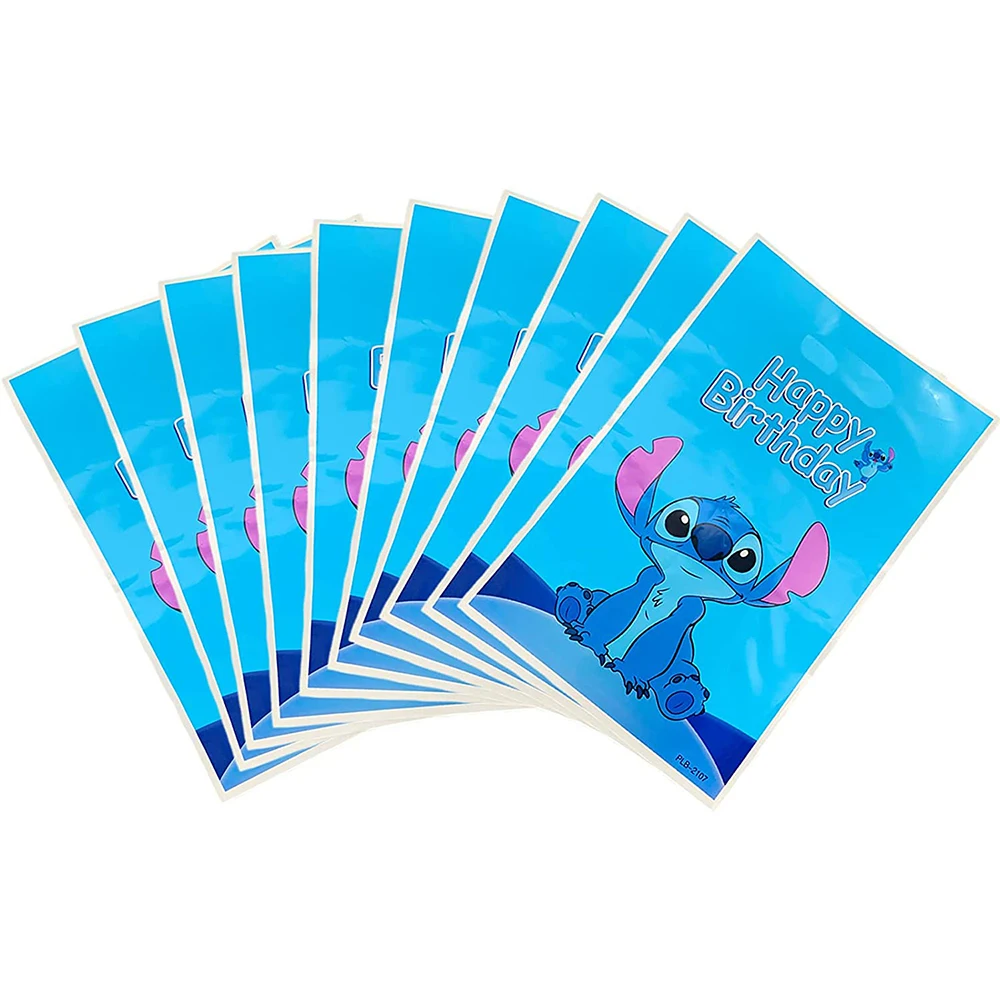 Disney Lilo & Stitch Розово-Голубой Мешок Для Конфет С Ручкой, Подарочный Пакет Для Девочек И Мальчиков, Украшение Для Дня Рождения, Упаковка Для Закусок, Праздничная Вечеринка, Пользу