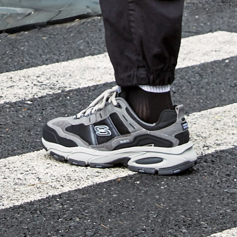 Мужская обувь Skechers, повседневная обувь в стиле ретро для папы, зимние массивные кроссовки