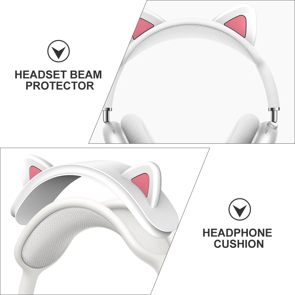 Чехол для оголовья наушников, совместимый с AirPods Max, очаровательный чехол в форме кошачьих ушей