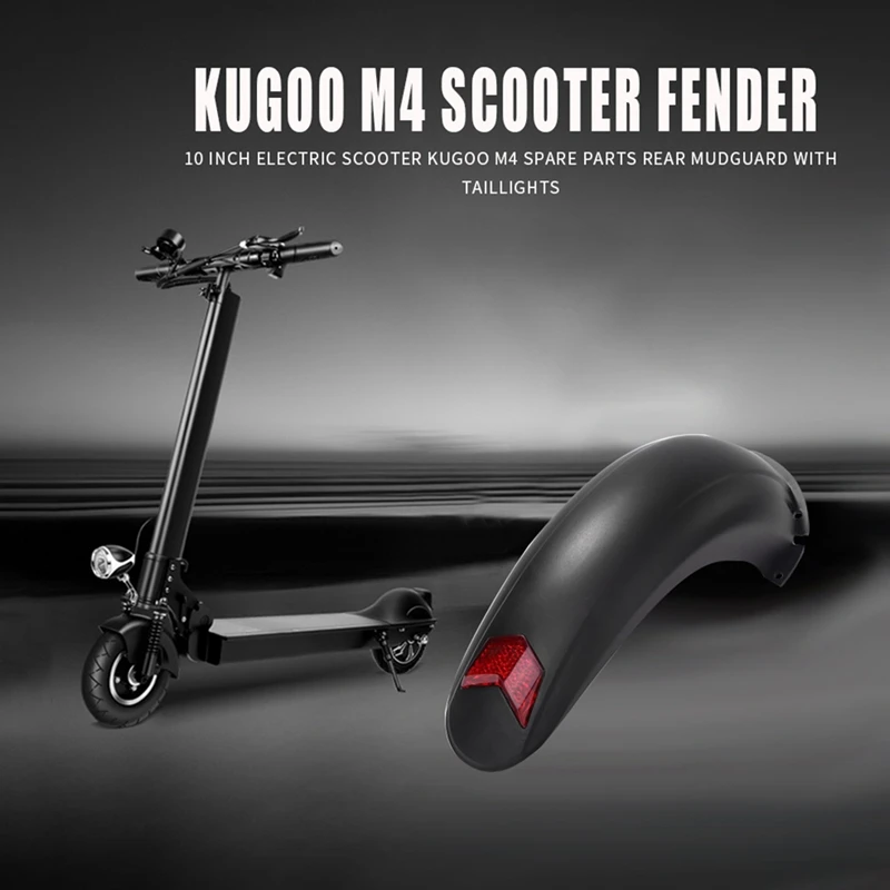 Защита заднего крыла 10-дюймового электрического скутера с задним фонарем для Kugoo