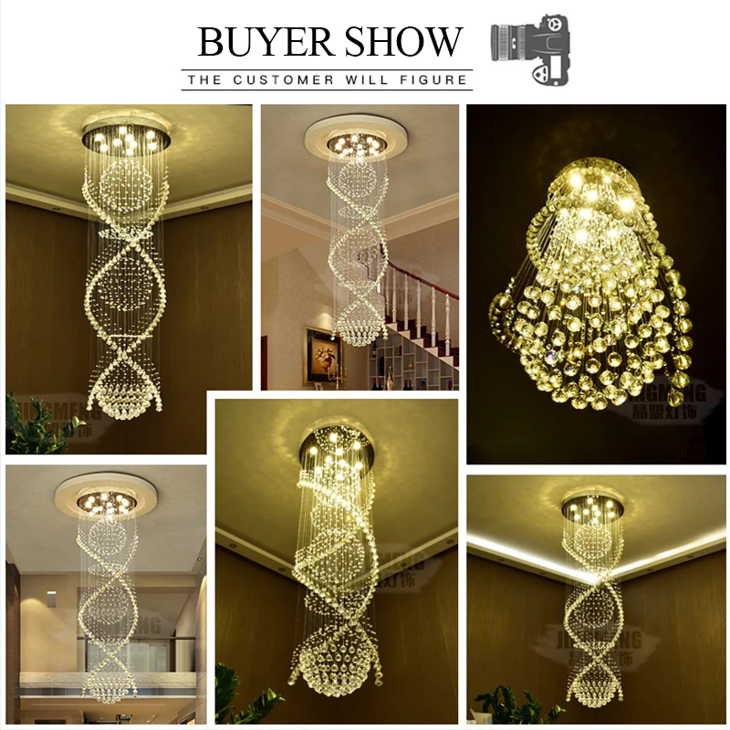 APRIL Современный хрустальный подвесной светильник LED Креативная Роскошная Люстра для дома Гостиная Вилла Лестница
