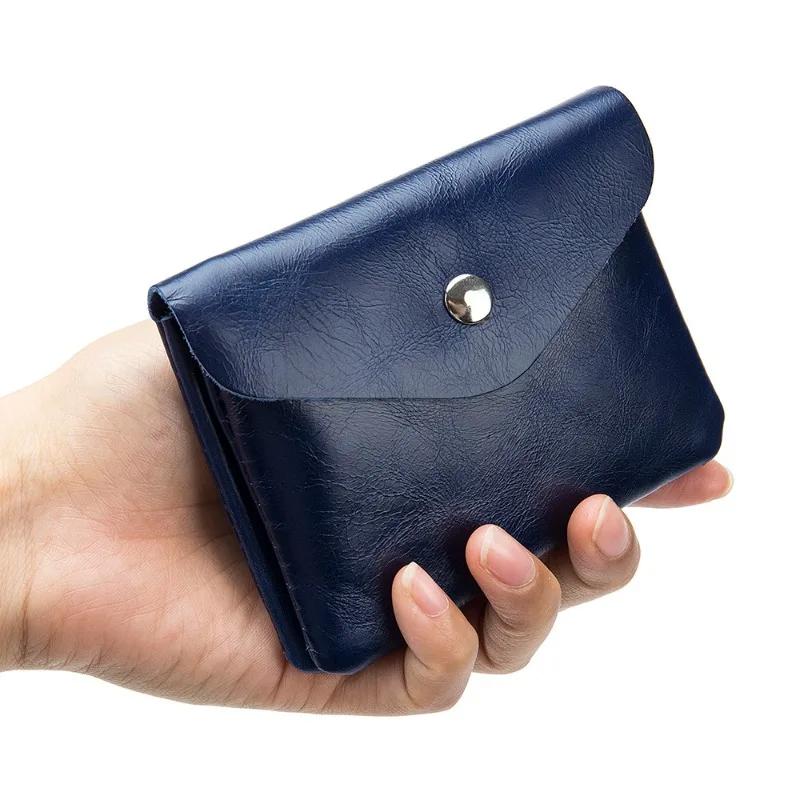 Женский мини-кошелек Европа и Америка Минималистичный Ретро Двухслойный кошелек из натуральной кожи для монет, сумка для карт, сумка для монет, сумка для ключей