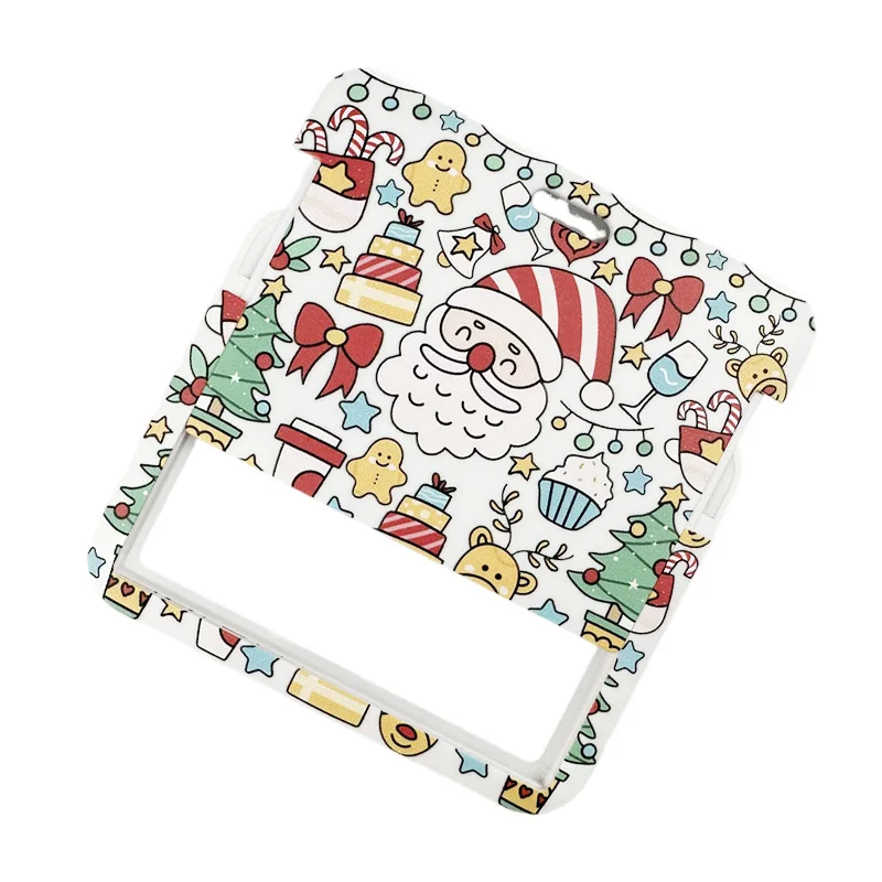 Белый ремешок Деда Мороза для ключей, телефона, крутой шейный ремешок, ремешок для камеры, свисток, идентификационный значок, милые тесемки, ленты, подарки