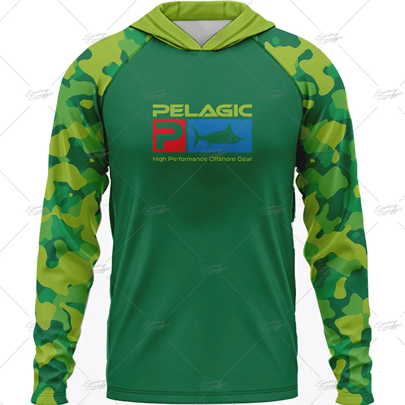 Летняя Мужская Рыболовная Рубашка С длинным Рукавом Fishing Pelagic Gear Print Uv Protection Shirt Solarvent Angling Hoody Pro Pesca Fishing