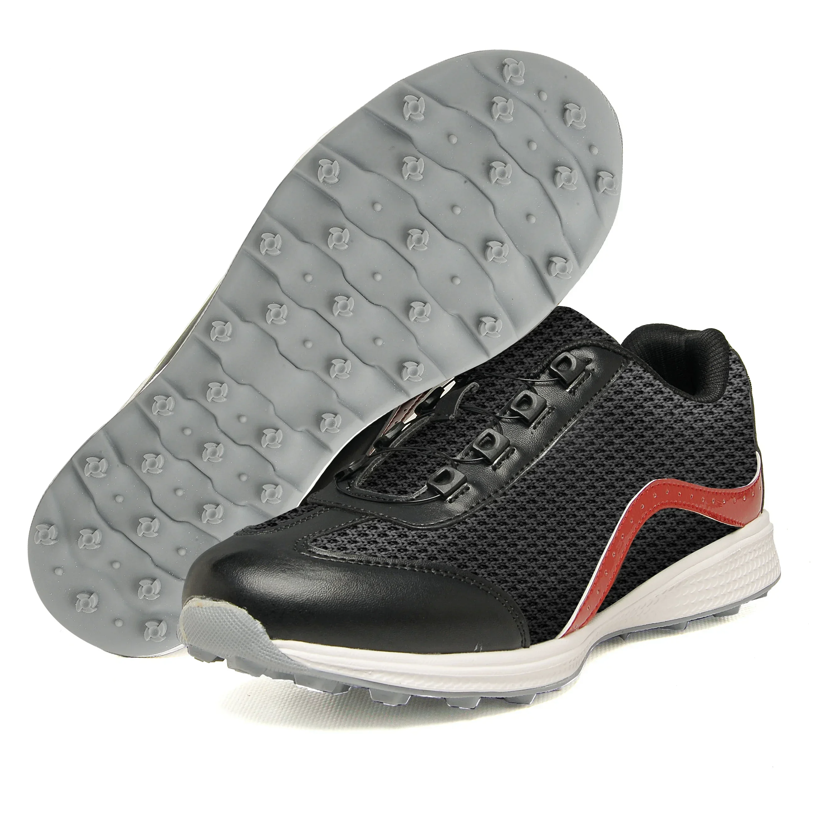 Мужская обувь для гольфа, мужские вращающиеся кроссовки для гольфа на шнурке, Удобная обувь для ходьбы для игроков в гольф, Дышащая обувь для фитнеса, обувь для гольфа