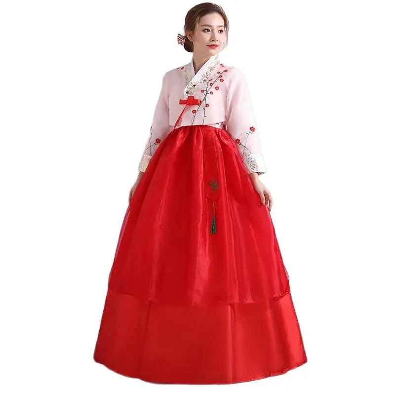 Азиатский Национальный Танцевальный Костюм Ханбок Платье Традиционный Свадебный Корейский Костюм Для Женщин Сценический Косплей Одежда Для Выступлений