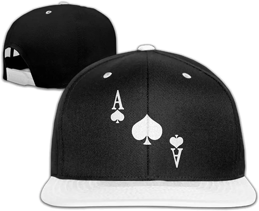 Мужские/женские хип-хоп шляпы Ace of Spades Poker Регулируемая бейсбольная кепка