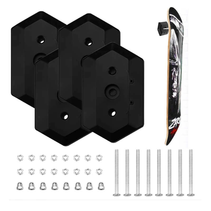 3 упаковки Настенный держатель для скейтборда Вешалка для скейтборда для показа и хранения палубы для скейтборда