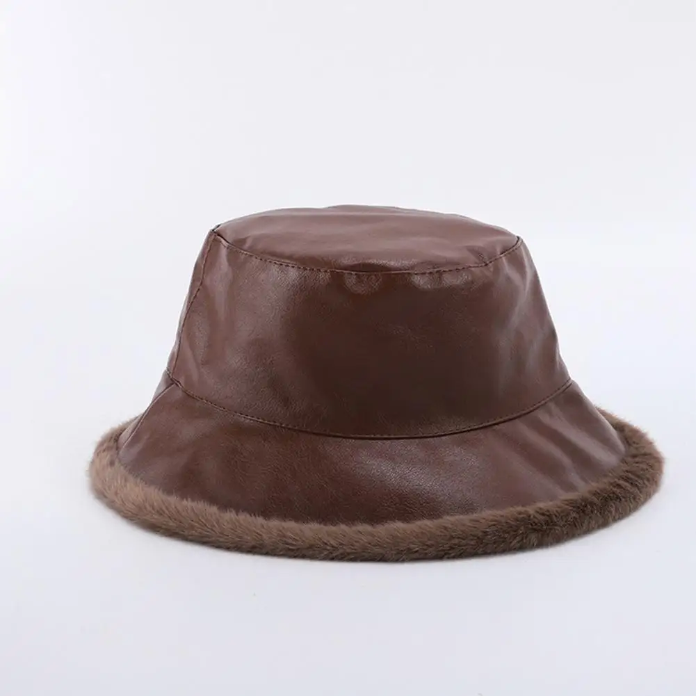 Женская теплая шляпа, женская плетеная плюшевая шляпа, стильная ветрозащитная женская рыбацкая шляпа с короткими полями из плюшевого искусственного меха на осень для женщин