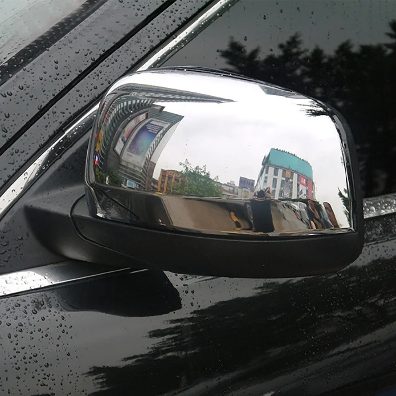 для Jeep Grand Cherokee 2011-2020 Крышка зеркала заднего вида автомобиля Отделка крышки зеркала боковой двери Наклейки Аксессуары, хром