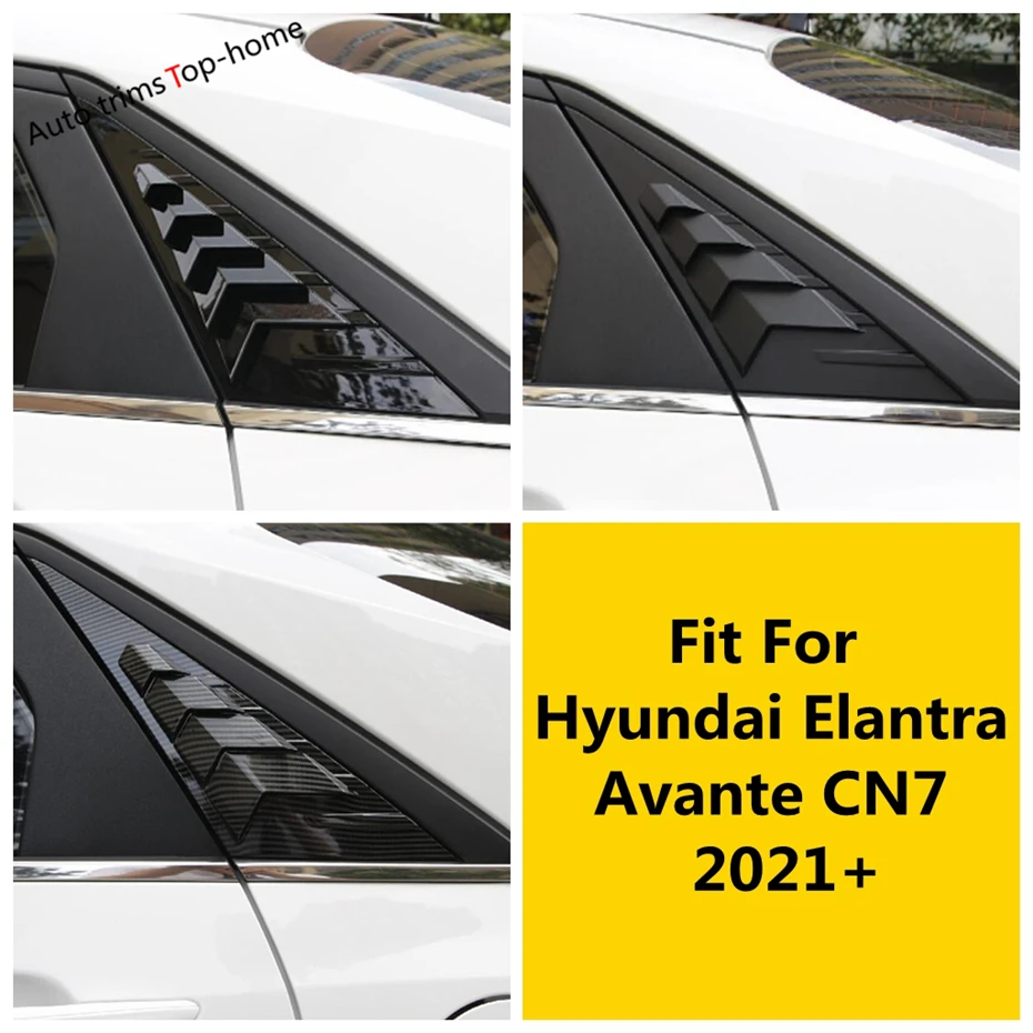 Треугольные Жалюзи Из Углеродного Волокна, Защитная Крышка Жалюзи Заднего Стекла Для Hyundai Elantra Avante CN7 2021 - 2023