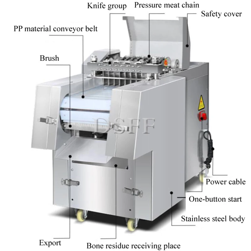 Коммерческий электрический станок для резки костей, бытовая небольшая машина для пищевой промышленности, Полностью автоматическая машина для резки замороженного мяса