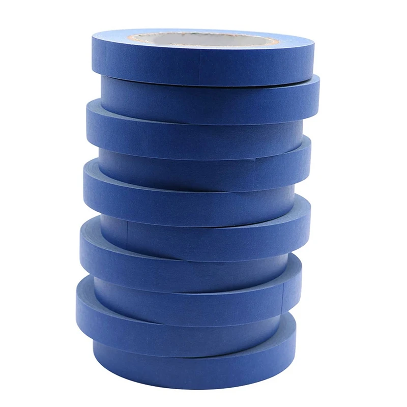 10 упаковок синей малярной ленты, 18 мм X 30 м, малярная малярная лента, бумажная лента для очистки для дома и офиса