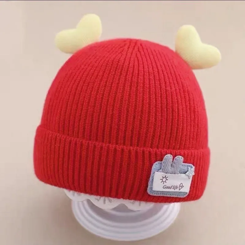 Детская зимняя Милая вязаная шапка для новорожденных, осенне-зимняя теплая вязаная шапка для новорожденных мальчиков и девочек