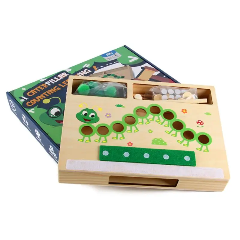 Счетные игрушки для детей 3-5 лет, считающая гусеница для малышей, обучающая детей математике сложения и вычитания по методу Монтессори &