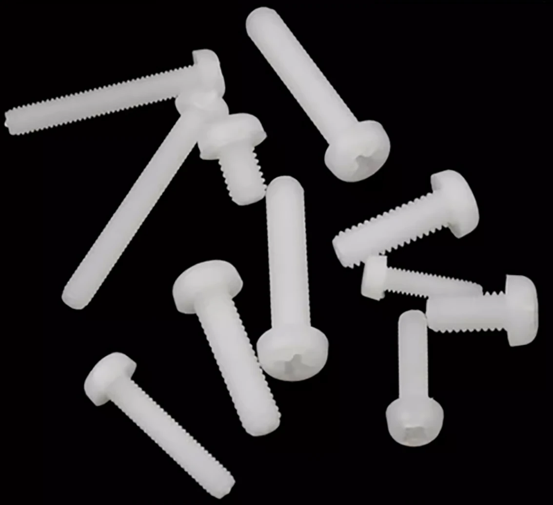 50шт Нейлоновые Крестообразные винты с круглой головкой, Болты M2, M3, M4, пластиковые винты с поперечной головкой, длина 4 мм-15 мм