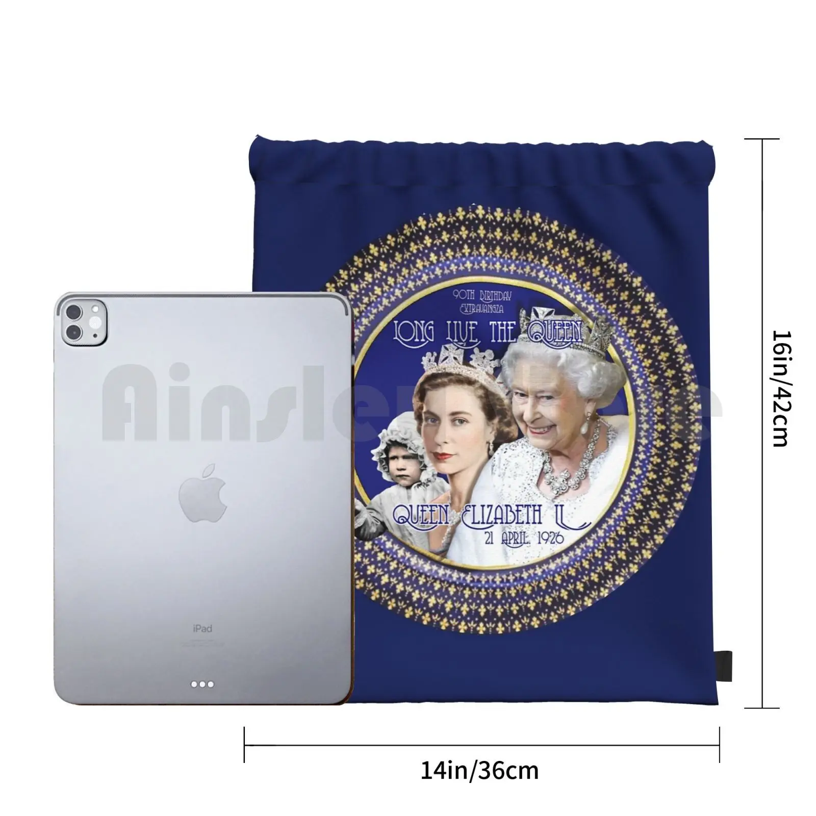 Королева Елизавета, с 90-летием со Дня рождения-Дизайнерский рюкзак для коллекционеров, сумки на шнурках, спортивная сумка, водонепроницаемая королева Елизавета 11