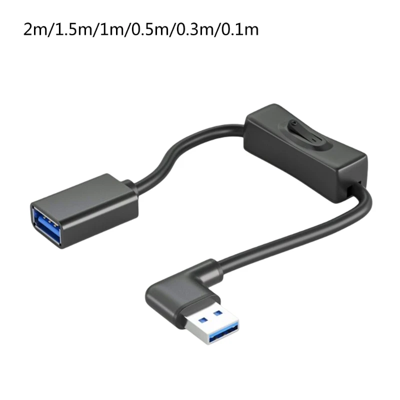 Удлинитель для синхронизации данных USB3.0 с переключателем, удлинитель от USB к розетке для USB-регистратора управления вентилятором, светодиодная настольная лампа