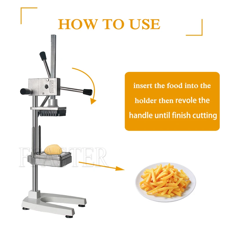Профессиональная ручная машина для резки картофельных чипсов для домашнего коммерческого использования, резак для картофеля фри, Бытовая овощерезка