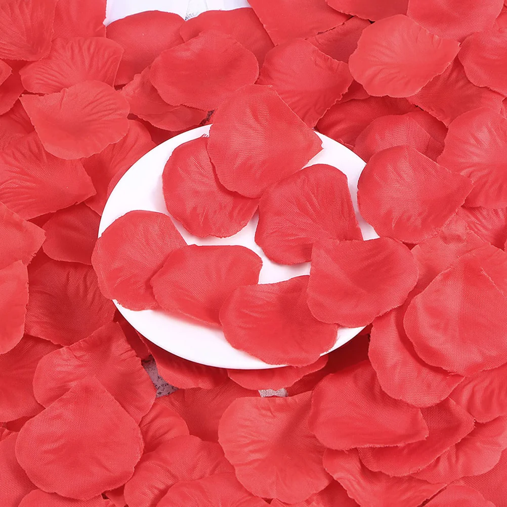 2400 Шт искусственных Лепестков Роз Красный Декоративный Цветок, разбросанный на свадебном столе, поддельная ткань для девушки на День Святого Валентина для