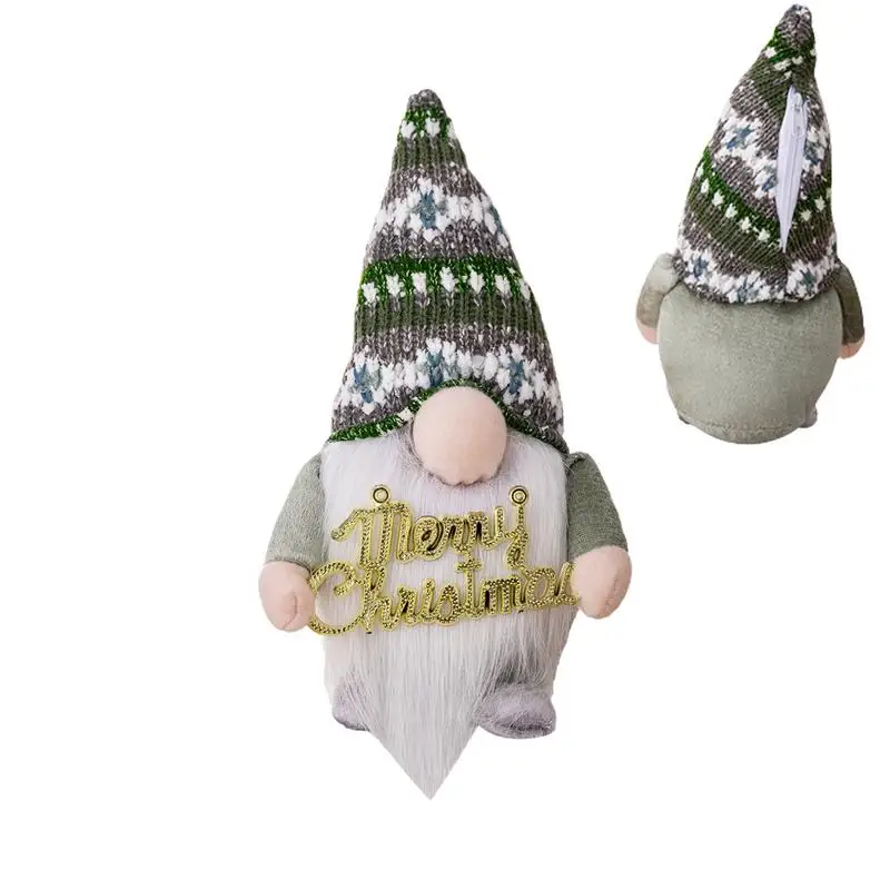 Рождественские Плюшевые гномы, светящиеся Вязаные Безликие куклы Рудольфа, Светящиеся Плюшевые украшения, Праздничная подвеска для Рождественской елки