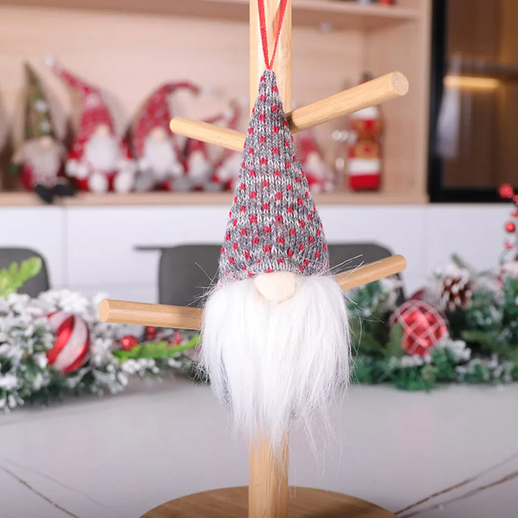 Рождественское украшение Ручной работы Шведский Санта Гном Плюшевая игрушка Рождественская елка Подвесные украшения Орнамент Подарок