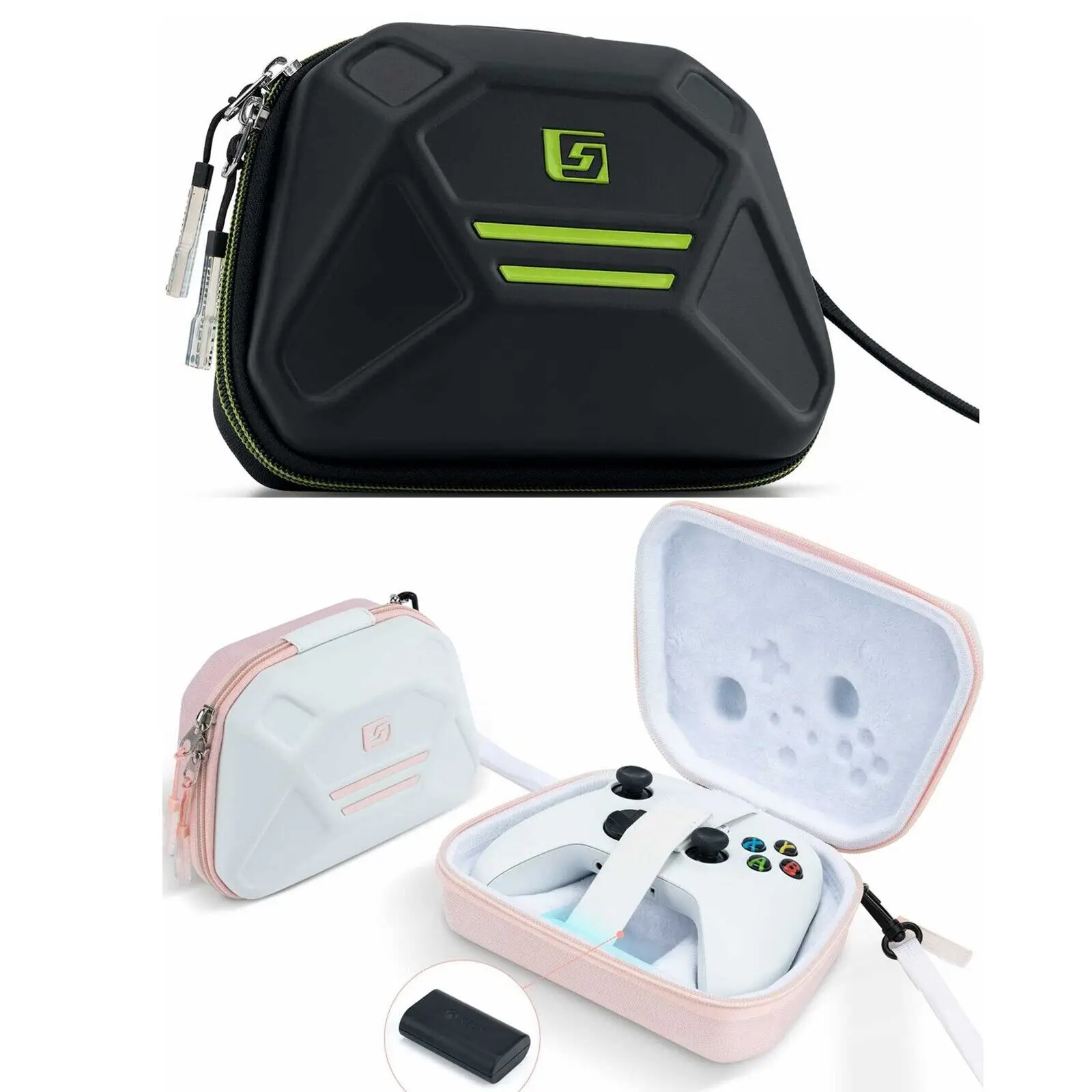 Дорожный чехол GeekShare, совместимый с Xbox Series X/S, Xbox One / Elite, держателем контроллера, жесткая сумка для переноски