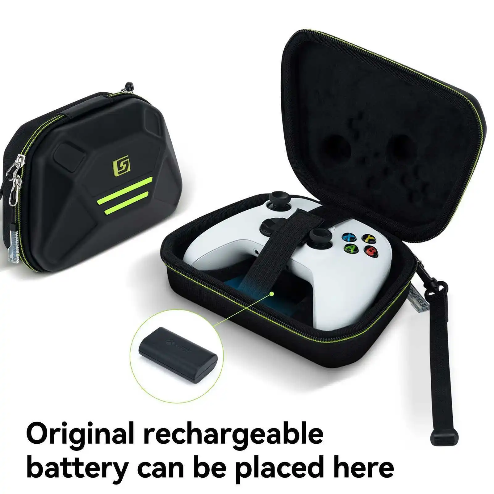 Дорожный чехол GeekShare, совместимый с Xbox Series X/S, Xbox One / Elite, держателем контроллера, жесткая сумка для переноски
