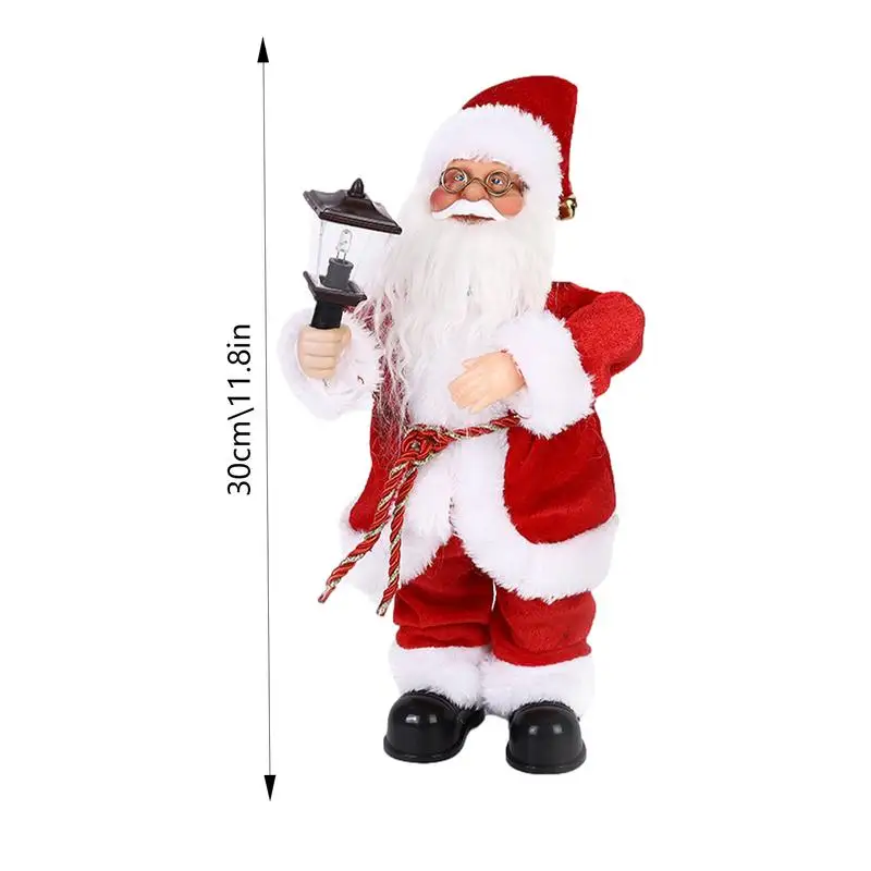 Танцующий Санта-Клаус под музыку, Рождественская кукла Санта-Клауса, Качающая головой, Санта-Клаус Для детей, Забавная Электрическая игрушка в очках