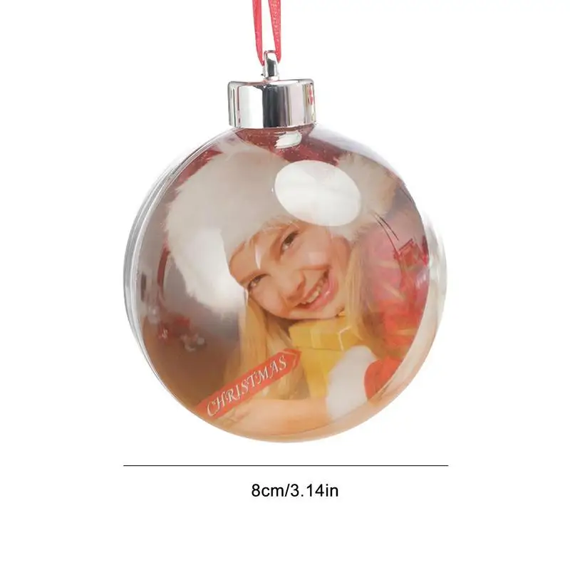Рождественский шар для фотосъемки, Прозрачные безделушки, подвески в виде шариков, украшения для праздничной вечеринки, декор для семьи своими руками