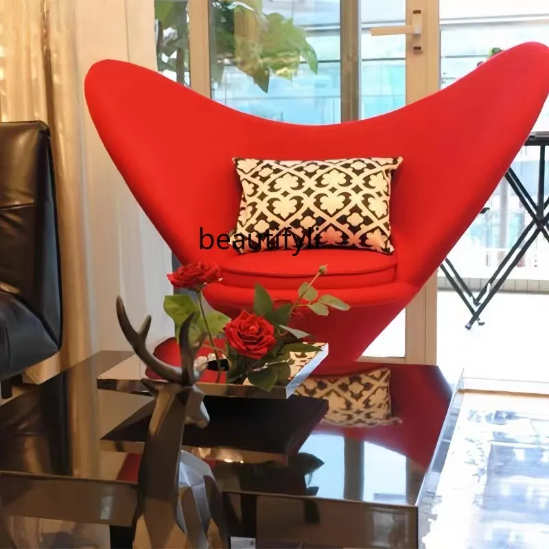 Изготовленное на заказ художественное кресло Creative Heart, модное косметическое кресло современного искусства, Барное кресло для отдыха на вилле, мебель для гостиной, односпальный диван