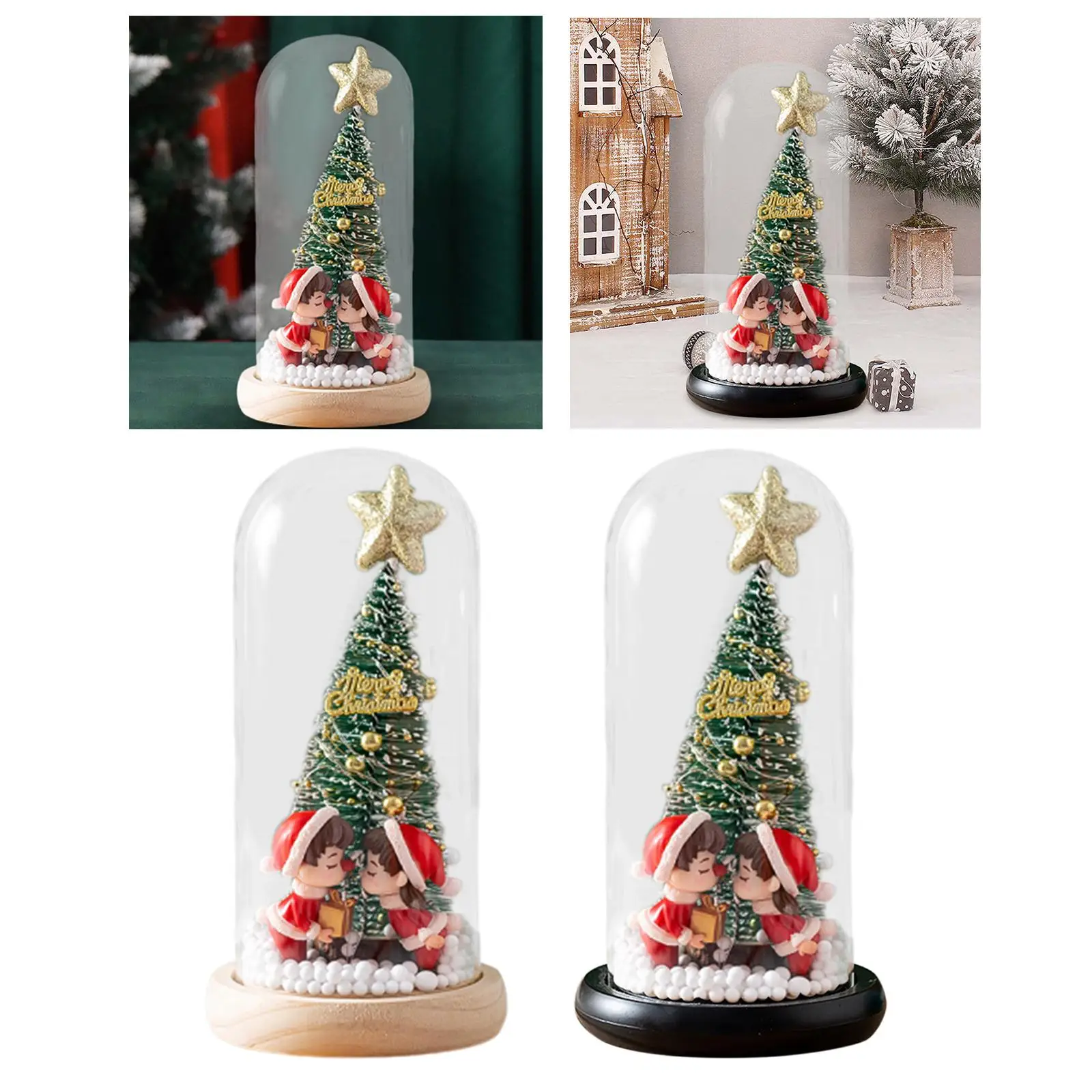 Настольная мини-рождественская елка со светодиодным рождественским орнаментом Искусственная Рождественская елка для подарков Спальня Гостиная Бары Домашний декор