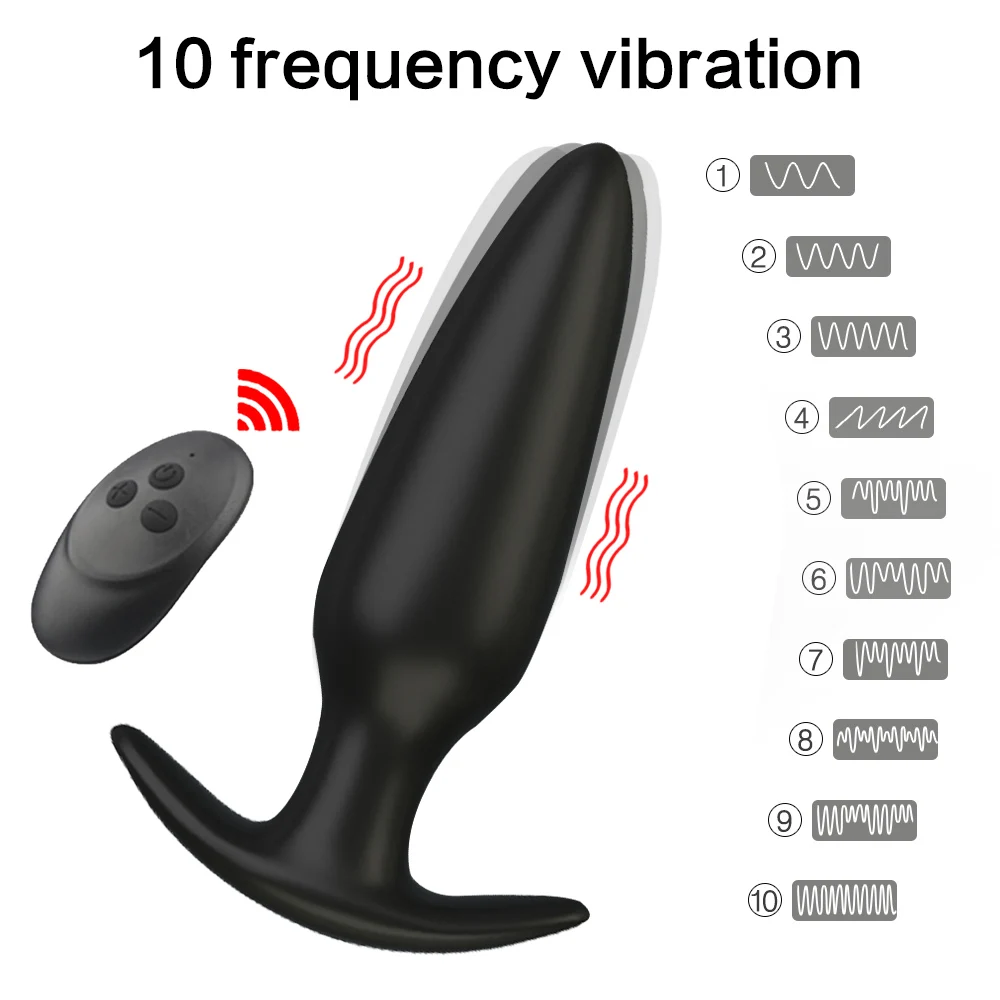 Анальный вибратор для взрослых, массажер простаты, фаллоимитатор, Анальная пробка, стимулятор точки G с дистанционным управлением, Силиконовая секс-игрушка для ануса для мужчин