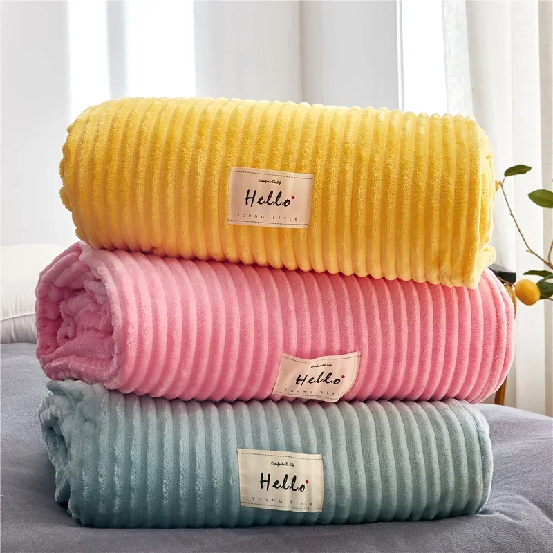 Молочное плюшевое одеяло, Однотонные Многофункциональные флисовые простыни, Машинная стирка, одеяло для обеденного перерыва, чехол для дивана-кровати