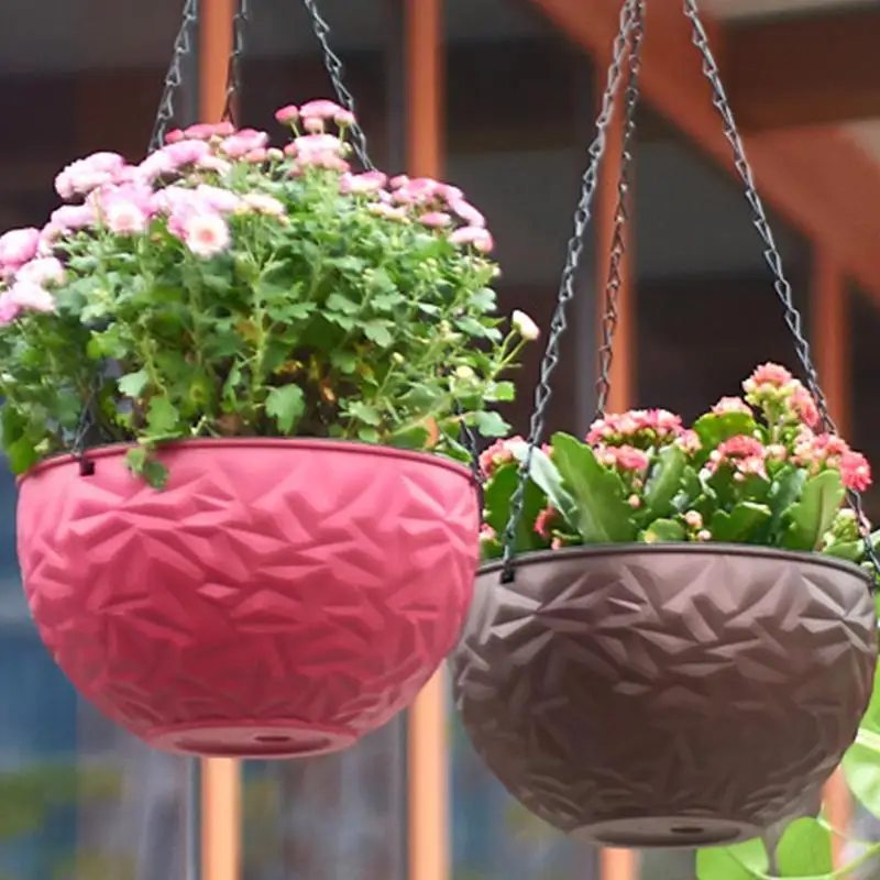 Цветочная подвесная корзина, двухслойные горшки для подвешивания растений и держатель для цветов Для украшения дома на крыльце Внутри и снаружи