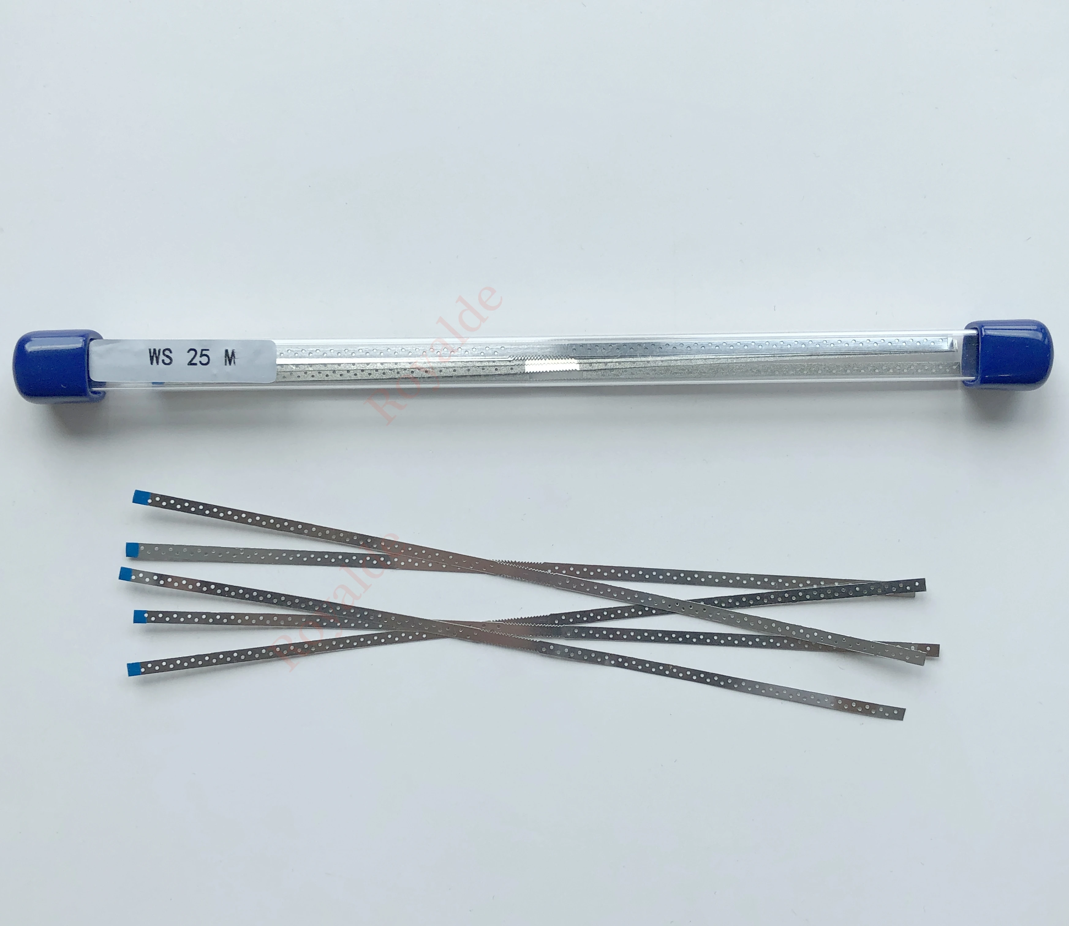 Синие стоматологические полировальные планки из нержавеющей стали для полировки зубов, однополоски, узкие 2,5 мм