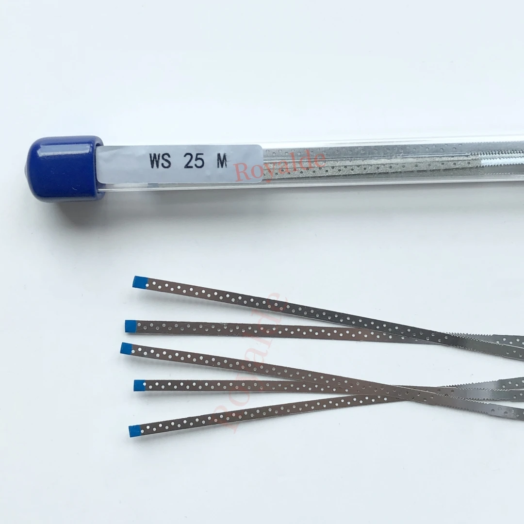 Синие стоматологические полировальные планки из нержавеющей стали для полировки зубов, однополоски, узкие 2,5 мм