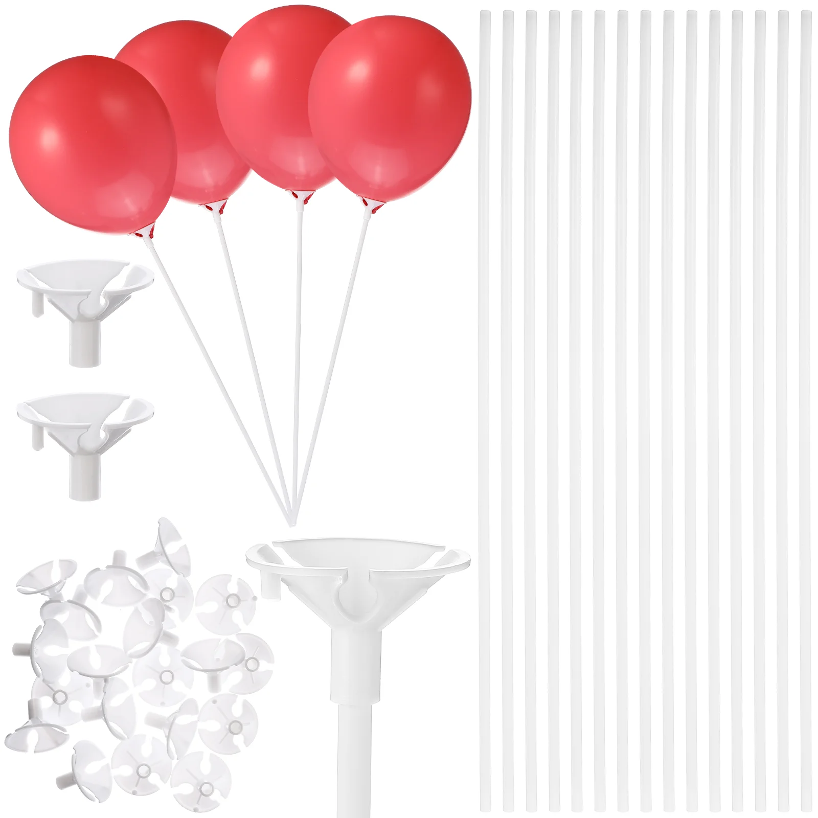 50 Шт Подставка для воздушных шаров, Аксессуары Ко Дню Святого Валентина, Декор, Сувениры для свадебной вечеринки, Прозрачные Воздушные шары, Ручные Палочки, Чашки