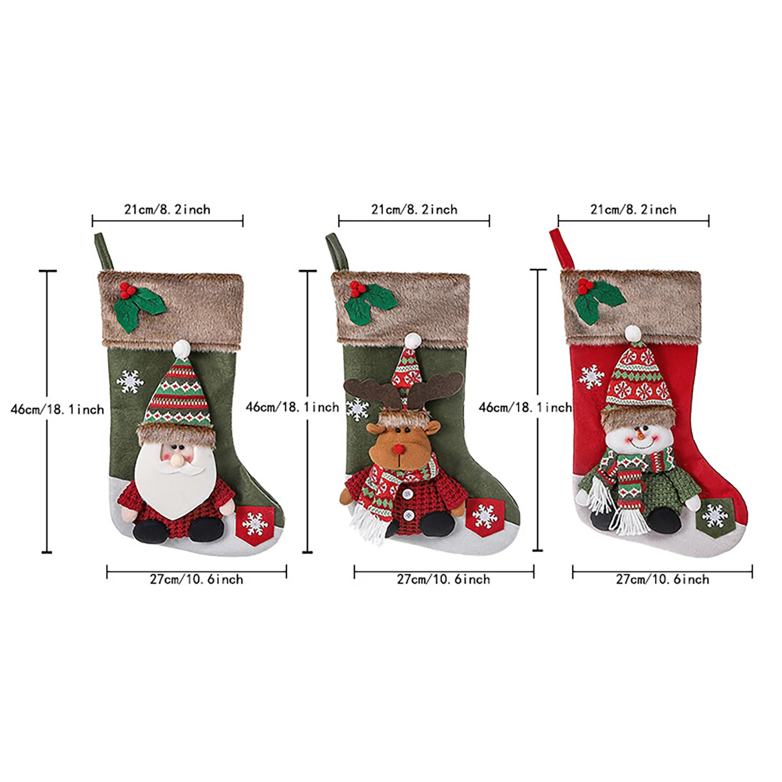 2024 Рождественские Носки Подарочный Пакет Детский Подарок Санта Клаус Большой Орнамент Украшение Детского Сада Рождественский Подарочный Пакет