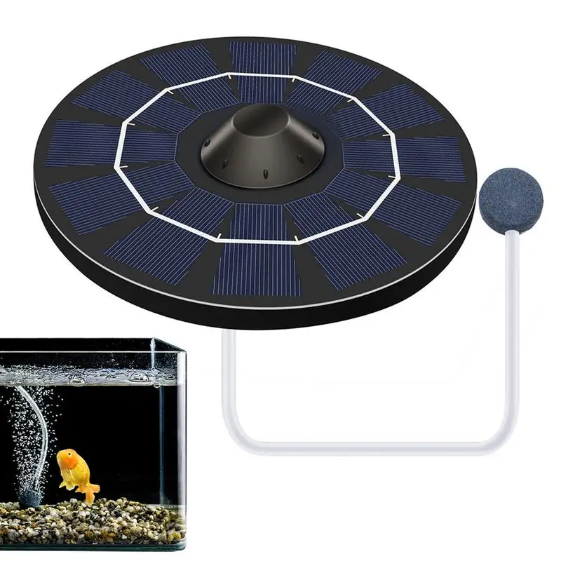 Кислородный насос-аэратор для солнечного пруда Кислородный насос-аэратор для солнечного пруда с солнечными панелями и воздушным насосом на солнечной энергии из пузырькового камня Комплект для