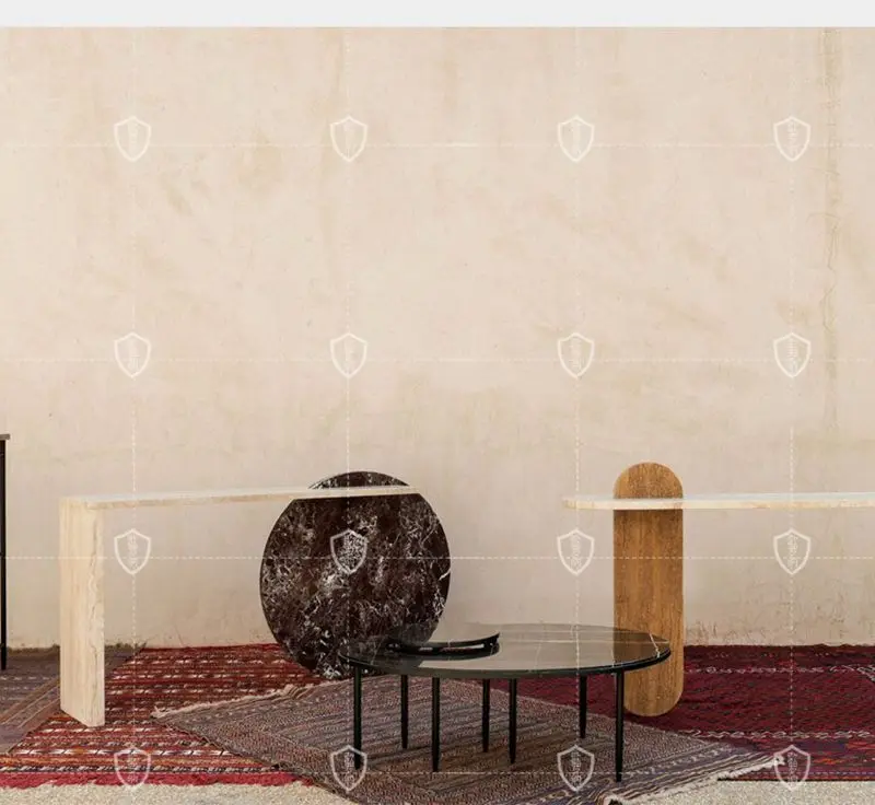 Консоль из скандинавского мрамора Miji Wind Консольные столы В итальянском стиле Дизайнерская модель Для прохода, коридора, Входной консоли шкафа