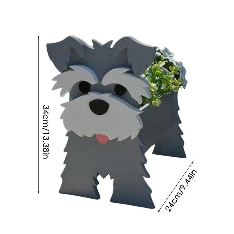 Контейнер для растений в форме собаки, Цветочное кашпо, Симпатичный горшок для растений в форме собаки, для хранения суккулентов, Цветочный горшок для щенков, контейнер для кактусов, ПВХ