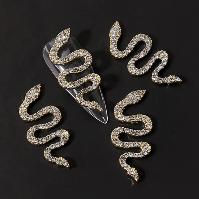 Художественные украшения 3d в форме змеи из смешанного гладкого металла для изготовления ювелирных изделий своими руками