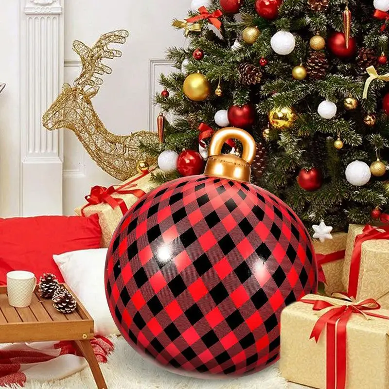 24-дюймовый Рождественский надувной шар, Украшение большим надувным шаром, Наружные надувные украшения, Наружное украшение, Игрушки на лужайке