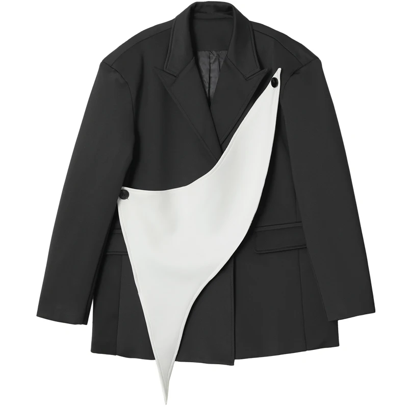 2023 Новый костюм для отдыха Diablo Tide, мужское хлопчатобумажное пальто, Новый красивый черно-белый контрастный цвет, Маленький костюм